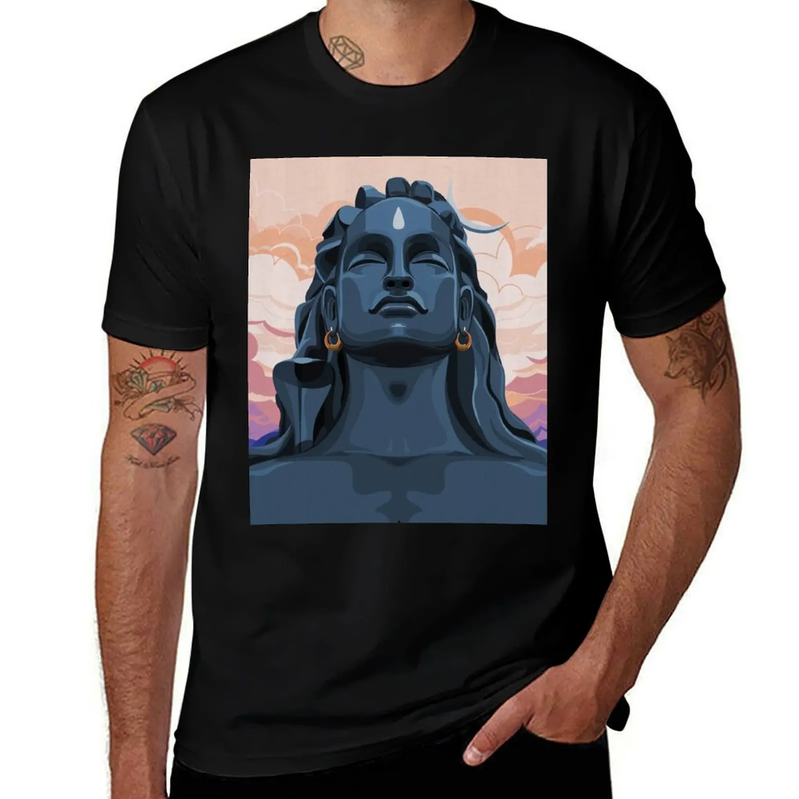 Adiyogi Shiva - The Source of Yoga Meditation T-Shirt Simple Graphic Design T-Shirt