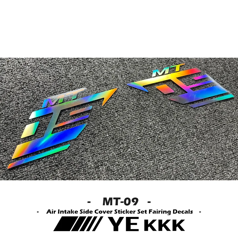 

MT09 Air Intake Side Cover Sticker Fairing Shell Sticker Decals Laser Gold Laser Silver For YAMAHA MT09 MT-09 MT-09SP FZ09