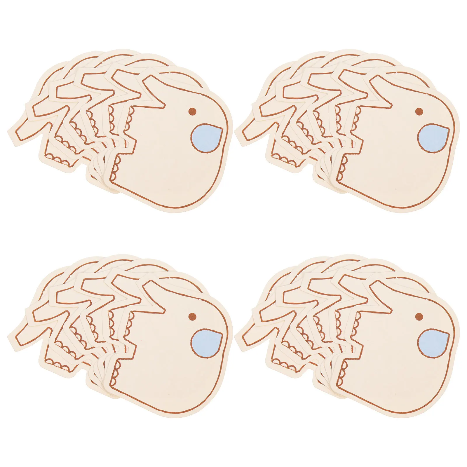 60 個象の形をした空白のメモフラットスムーズな紙学習ノート大人のための文具オーガナイザーギフト小さな単語カード紙