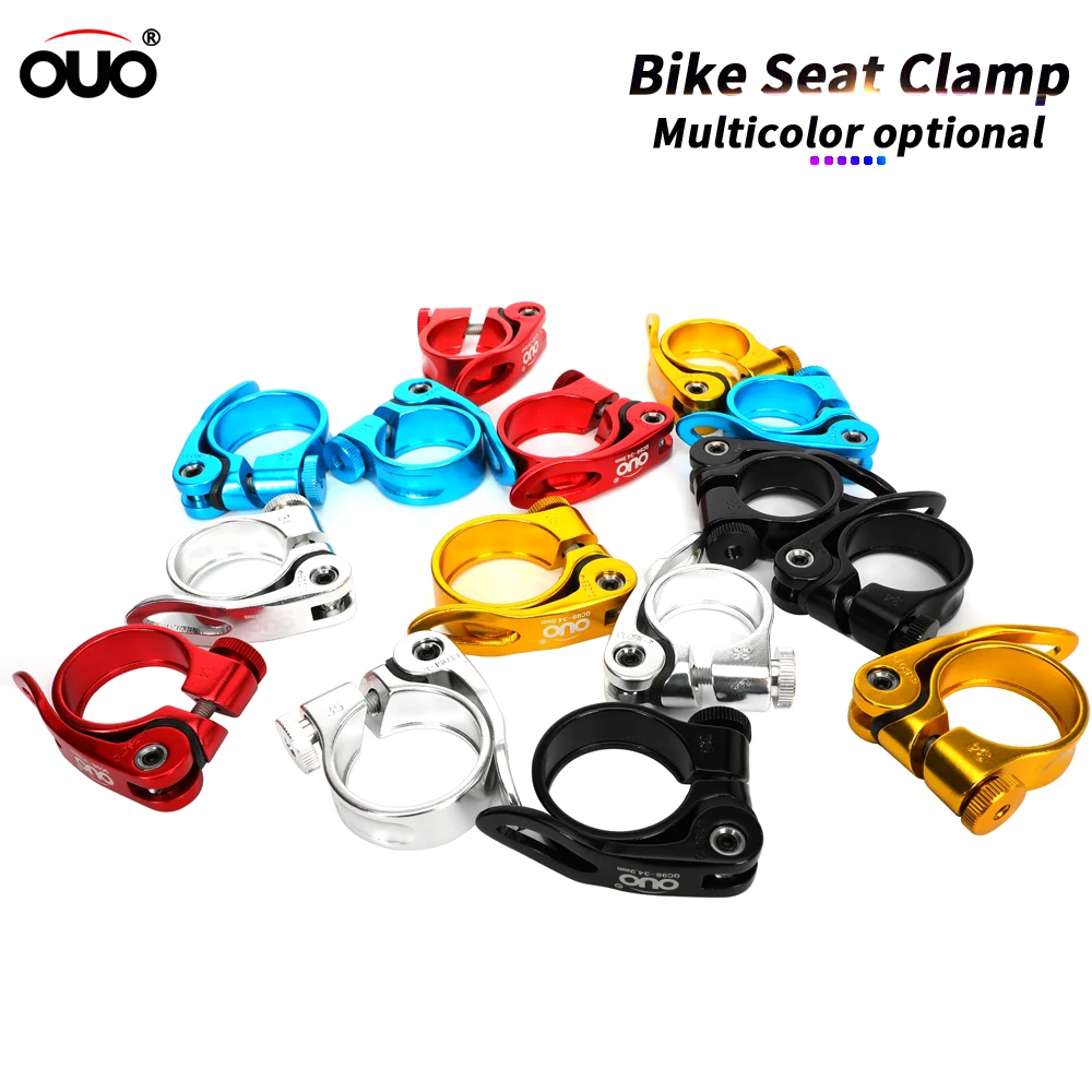 OUO Quick Release Seatpost Clamp Aluminum Bicycle Saddle Clamp 31 8 MTB 27.2 Seatpost Closure Spare Parts For Bicycle Dropship