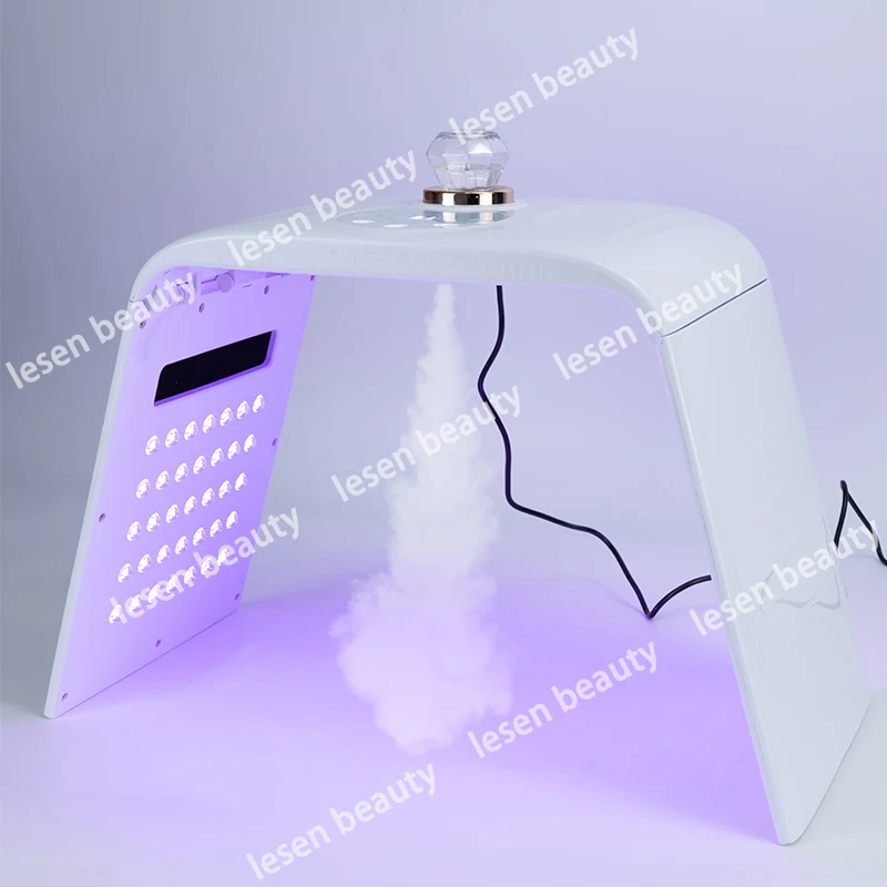 美容ツール 保湿とスキンスミングの第一選択 折りたたみ式 LED マスク PDT クールナノミスト水補給スプレー分光計付き