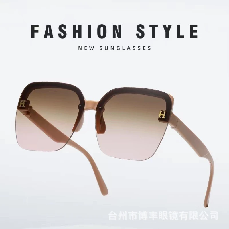 

Square Sunglasses Woman Brand Designer Fashion Rimless Gradient Sun Glasses Shades Cutting Lens Ladies Frameless Eyeglasses