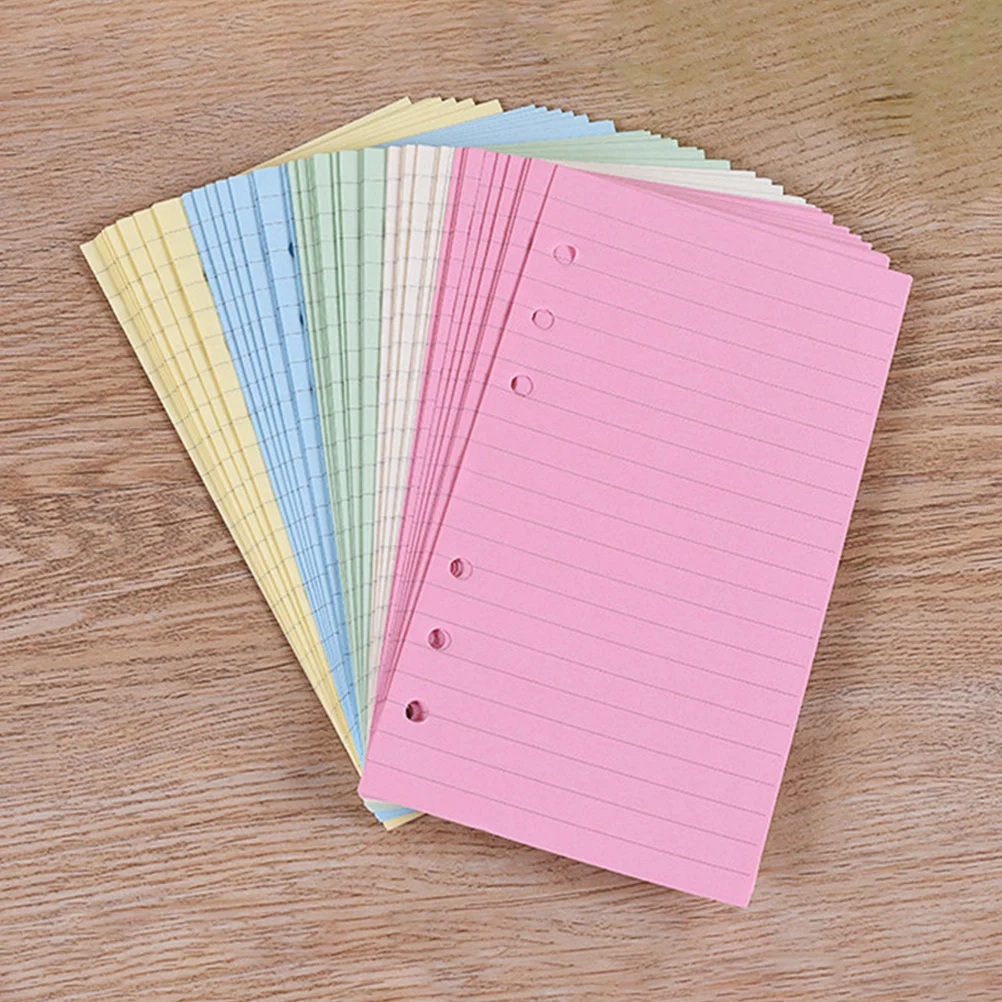 2pcs A6 Notepad Refill Paper Six-Hole Loose Leaf Filler Sheets Office School Writing Replacement Pages Students Stationery