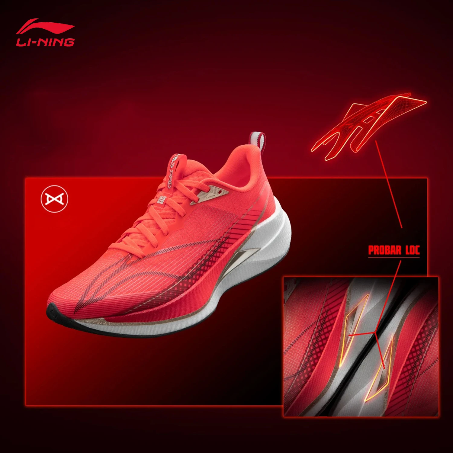 LI-NING RED HARE 9 PRO Men's Running Shoes Lightweight Rebound