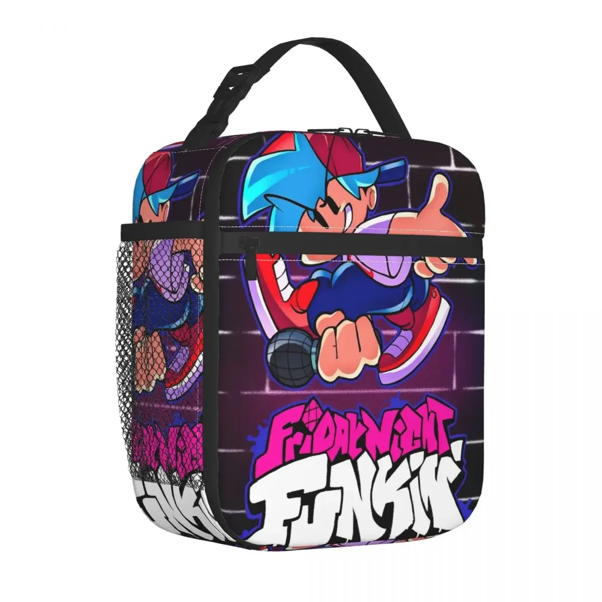 Friday Night Funkin Games Insulated Lunch Bag Cooler Bag Lunch Container Large Tote Lunch Box Food Storage Bags School Picnic