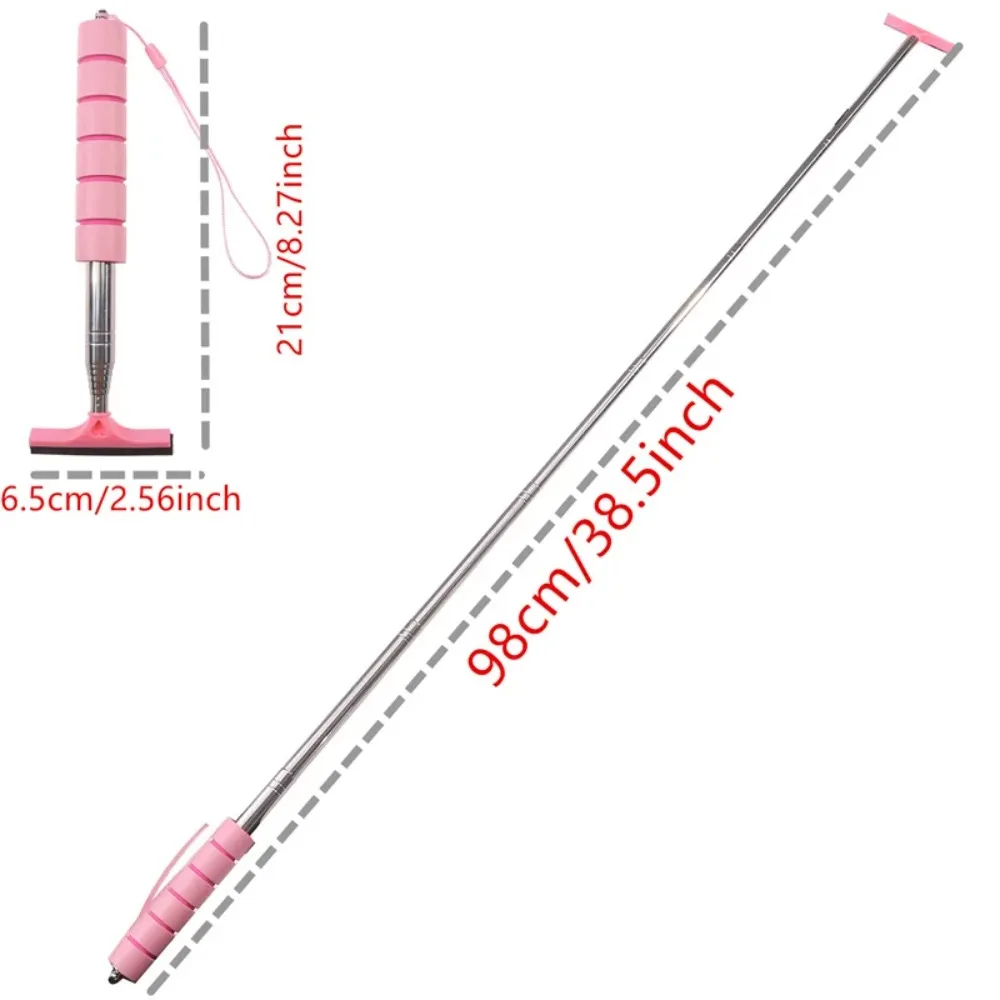 Cleaning Brush Wiper Car Rearview Mirror Wiper Stainless Steel Telescopic Retractable Layered Brush Head Auto Mirror Wash