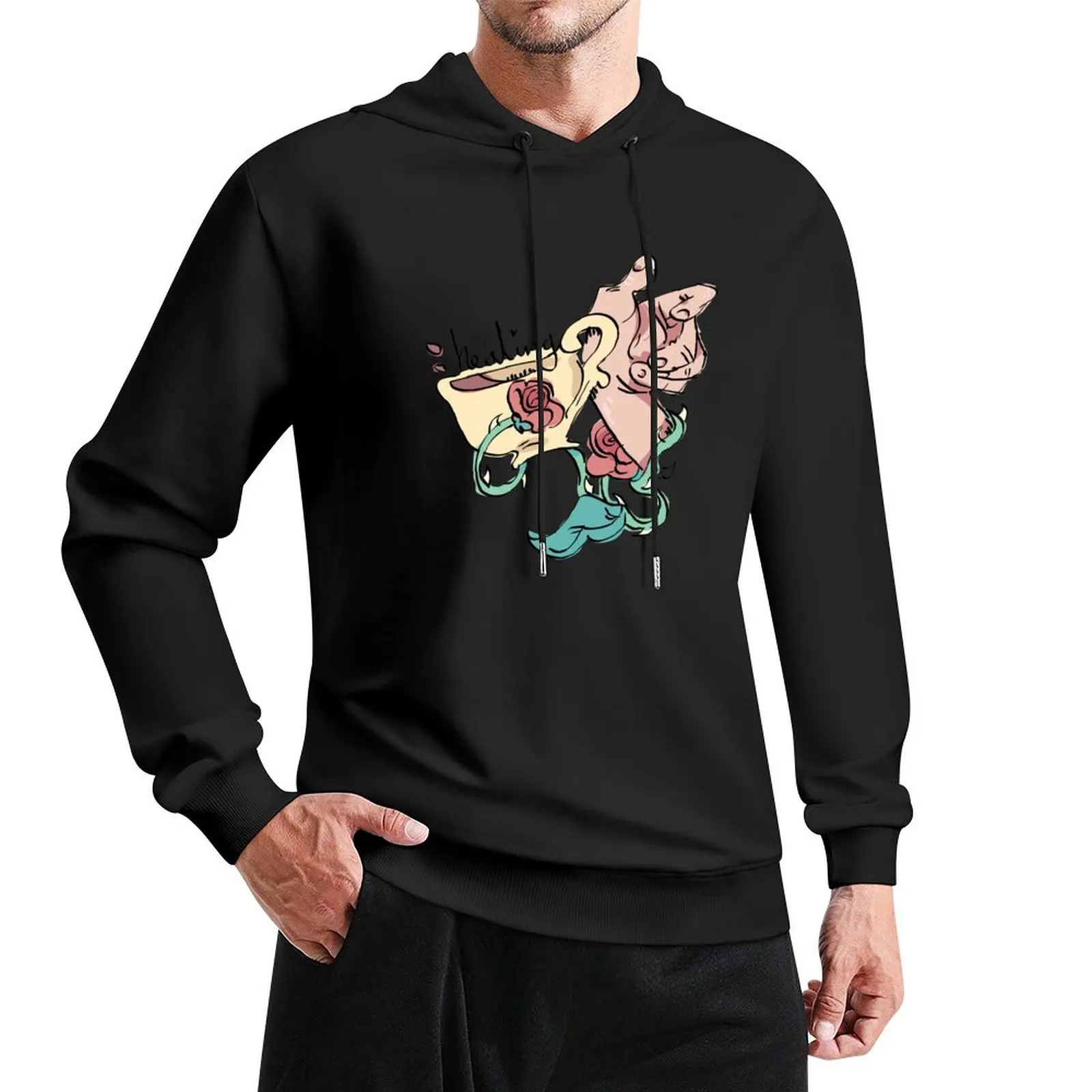 healing Pullover Hoodie graphic t shirts men men's clothing autumn clothes big size hoodie