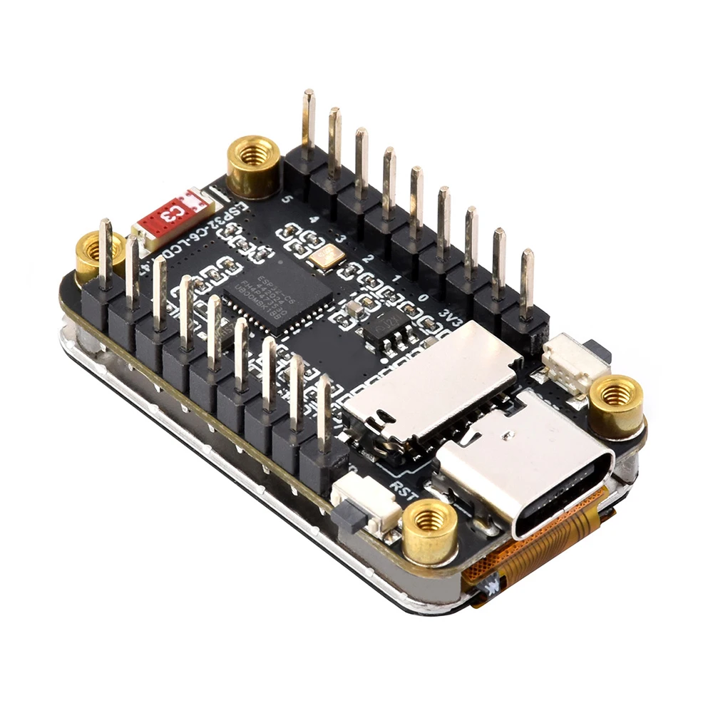 Type-C ESP32-C6 1.47-Inch 172x320 LCD Screen Wifi 6 Bluetooth 5 Development Board RISC-V 32-bit Processor Micro SD Card Slot