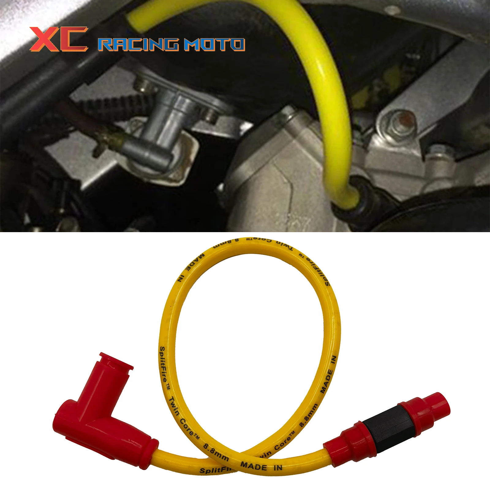 

8.8mm Twin Core Race Power Cable Ignition Coil For ATV Quad Dirt Pit Bike Motorcycle Honda Yamaha Suzuki Kawasaki EXC Motocross