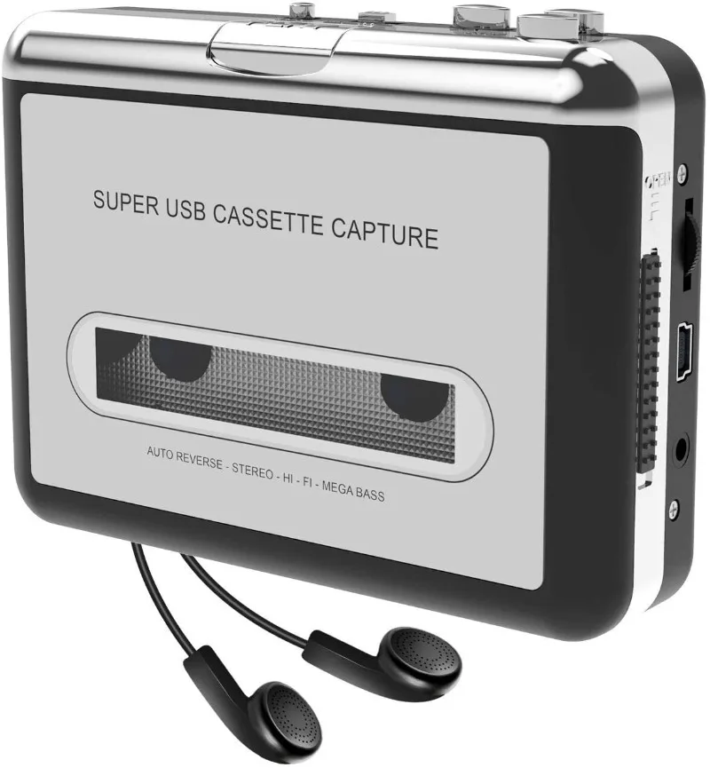 

Portable Walkman cassette player converted to pass with headphones