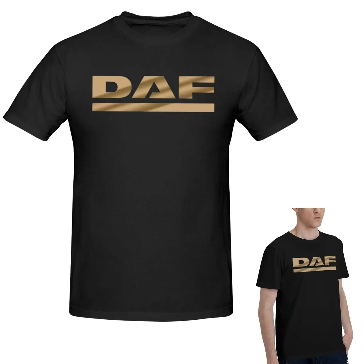 

100% хлопок, футболка с потрясающим дизайном Daf, мужская модная футболка большого размера, мужские летние рубашки с круглым вырезом, топы, S-6XL