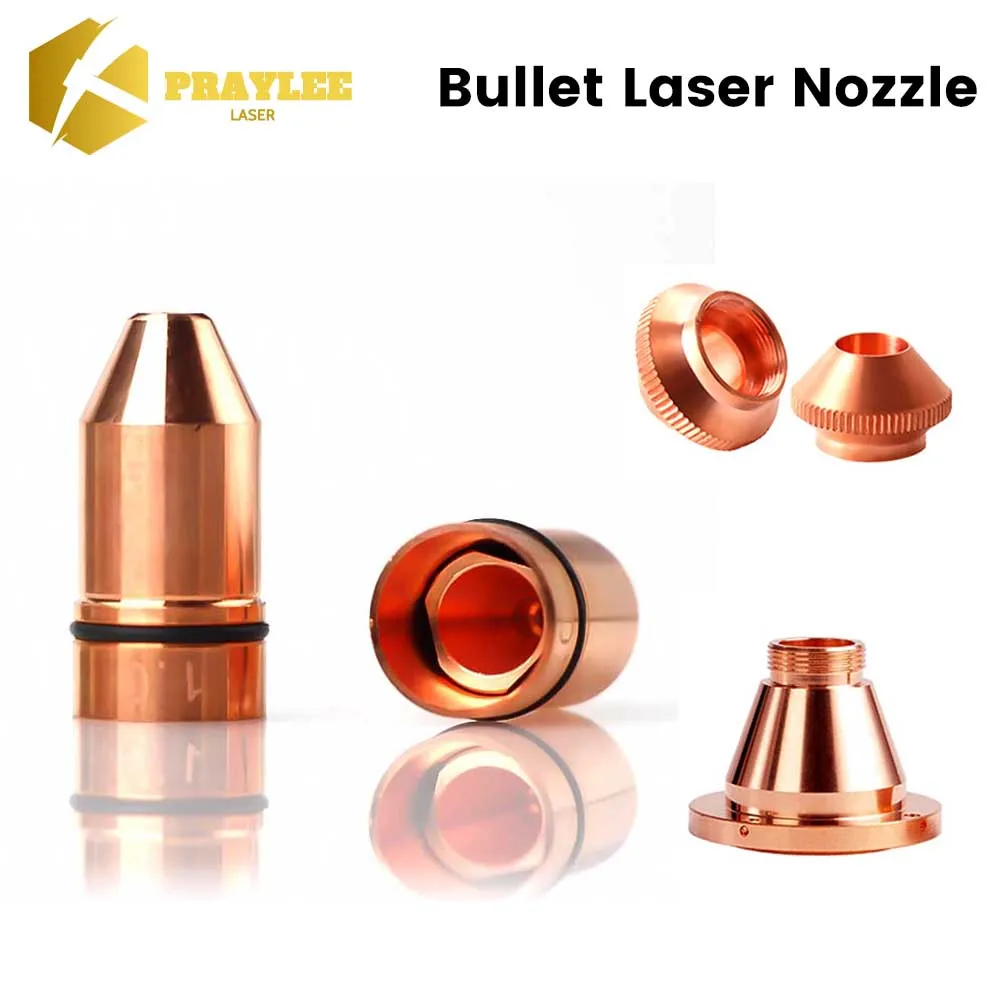 Praylee Bullet Laser Nozzle Single/Double Layer Caliber 0.8-4.0 for CINCINNATI Lasermech DNE 3D Part Laser Cutting Machine