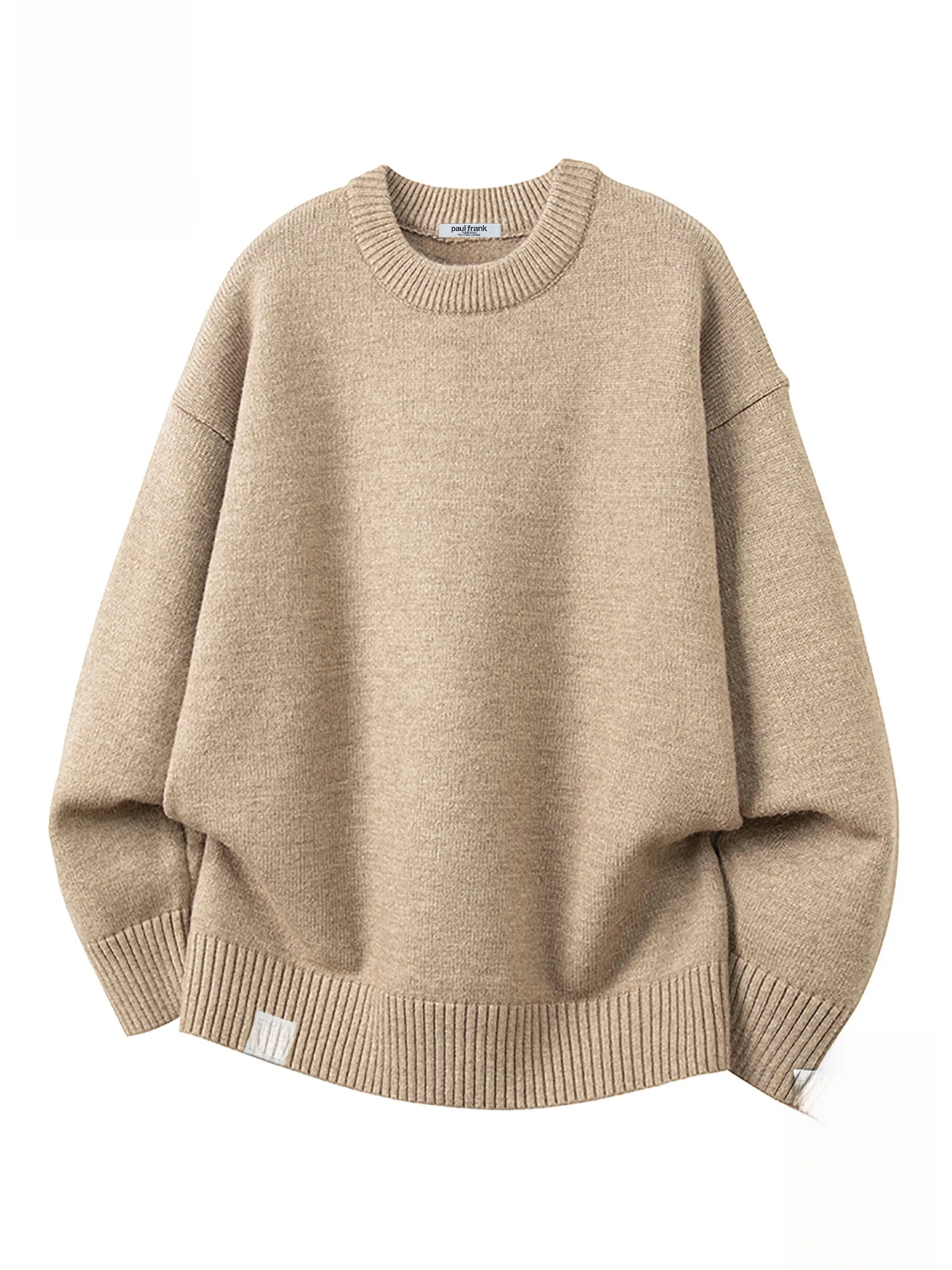 

PaulFrank Men's Knitted Sweater Casual Warm Lazy Sle Winter New Arrival Loose Fit Long Sve round Ne Polyester Blend
