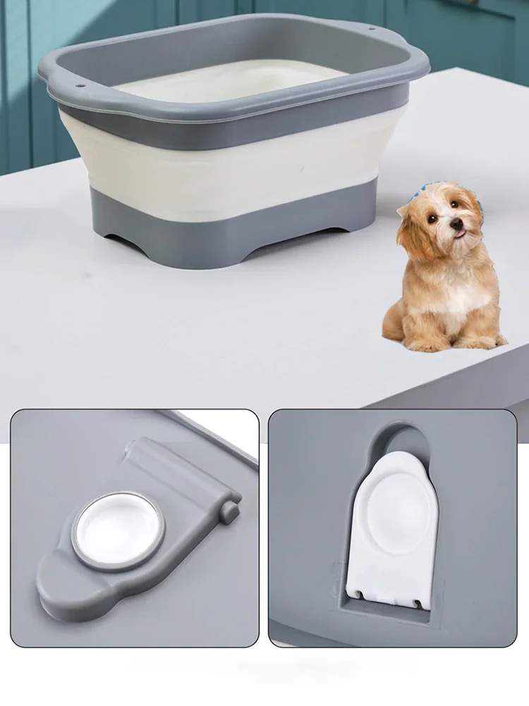 Pet bathtub, special bathtub for cats, cat bathtub, anti-running cat washing basin, foldable bath tub for small dogs