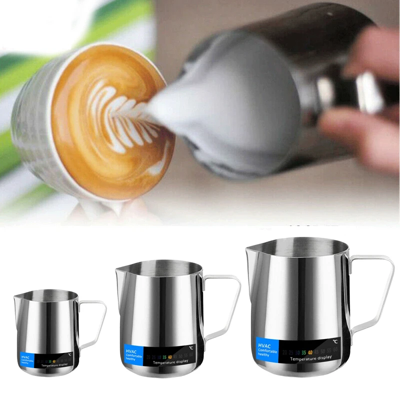 150-1000ml Stainless Steel Milk Jug Frothing Pitcher Latte Espresso Coffee Jug Barista Craft Cappuccino Milk frother Cream Cup