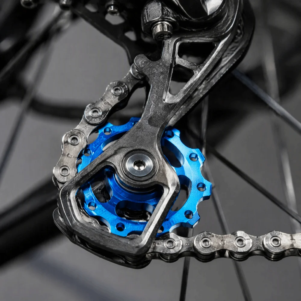 2PCS 11T Bike Rear Derailleur Wheel Aluminum Alloy Lightweight Bike Guide Roller Bike Derailleur Pulley