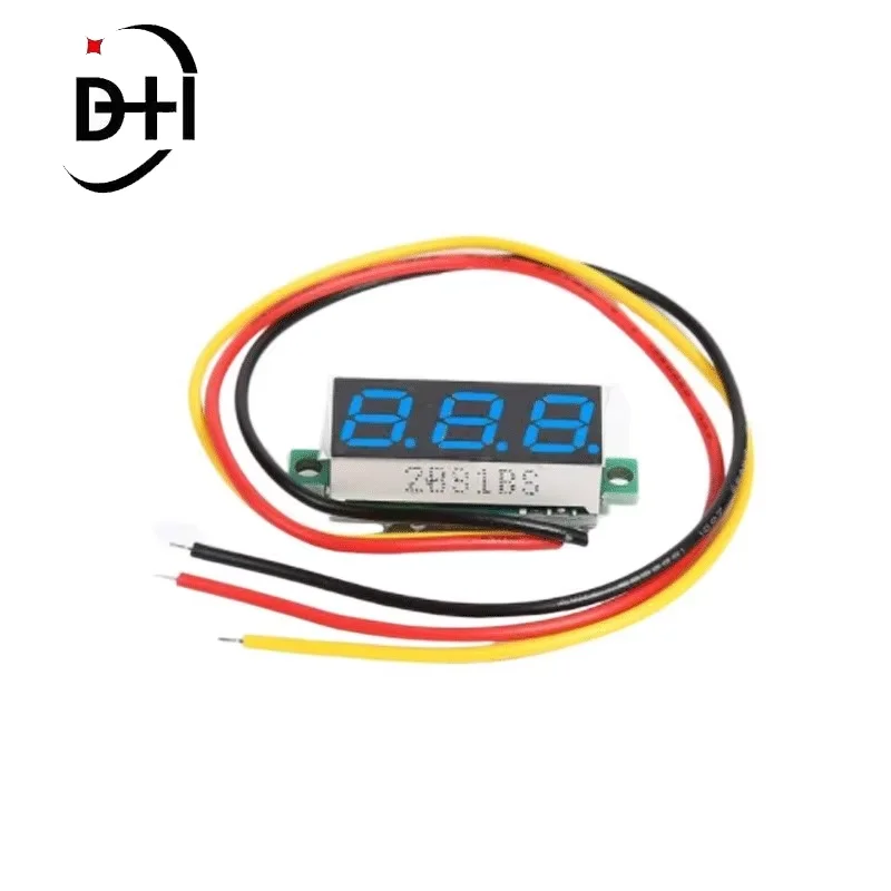 0.28 Inch Ultra-small Digital DC Voltmeter Head Used To Monitor Battery Voltage Three-wire DC0-100V Digital Display Voltmeter