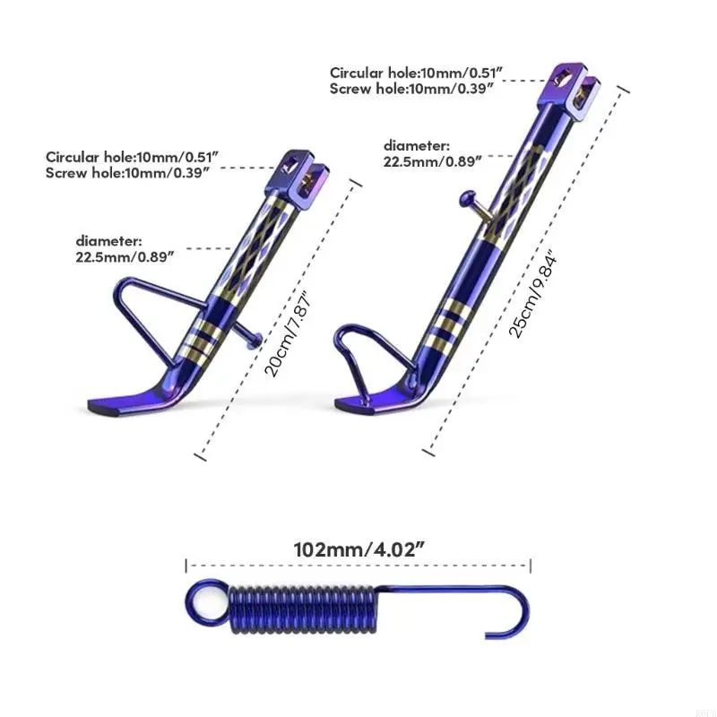 R6FA Universal Motorbike réglable Kickstand Side Station stationnement Trépied support