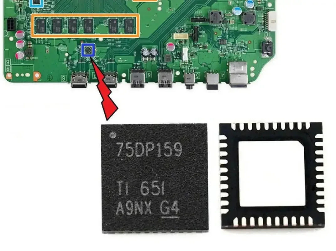 

2/5/10pcs 75DP159 HDMI IC for Xbox One S Replacement Part 40pin SN75DP159 40Pin WQFN HDMI IC Modchip Control Chip 6Gbps Retimer