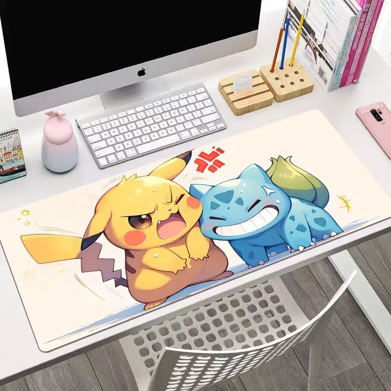 Animiertes Pokémon Pikachu Leder-Mauspad Pokémon Gaming Extra Großes Gaming-Tastatur-Desktop-Pad Kinderschreibunterlage