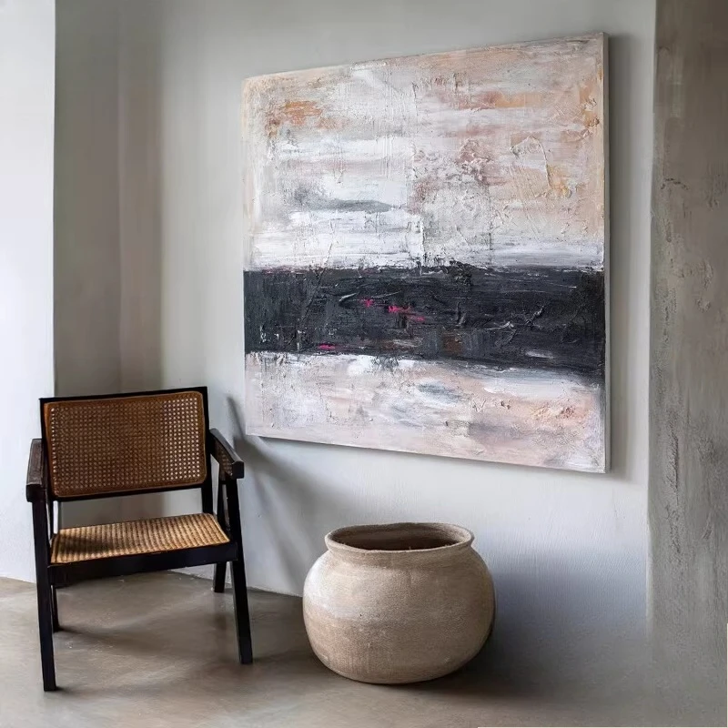 

Картина в средневековом стиле с абстрактной текстурой, масляная живопись, квадратная картина для нишевых интерьеров