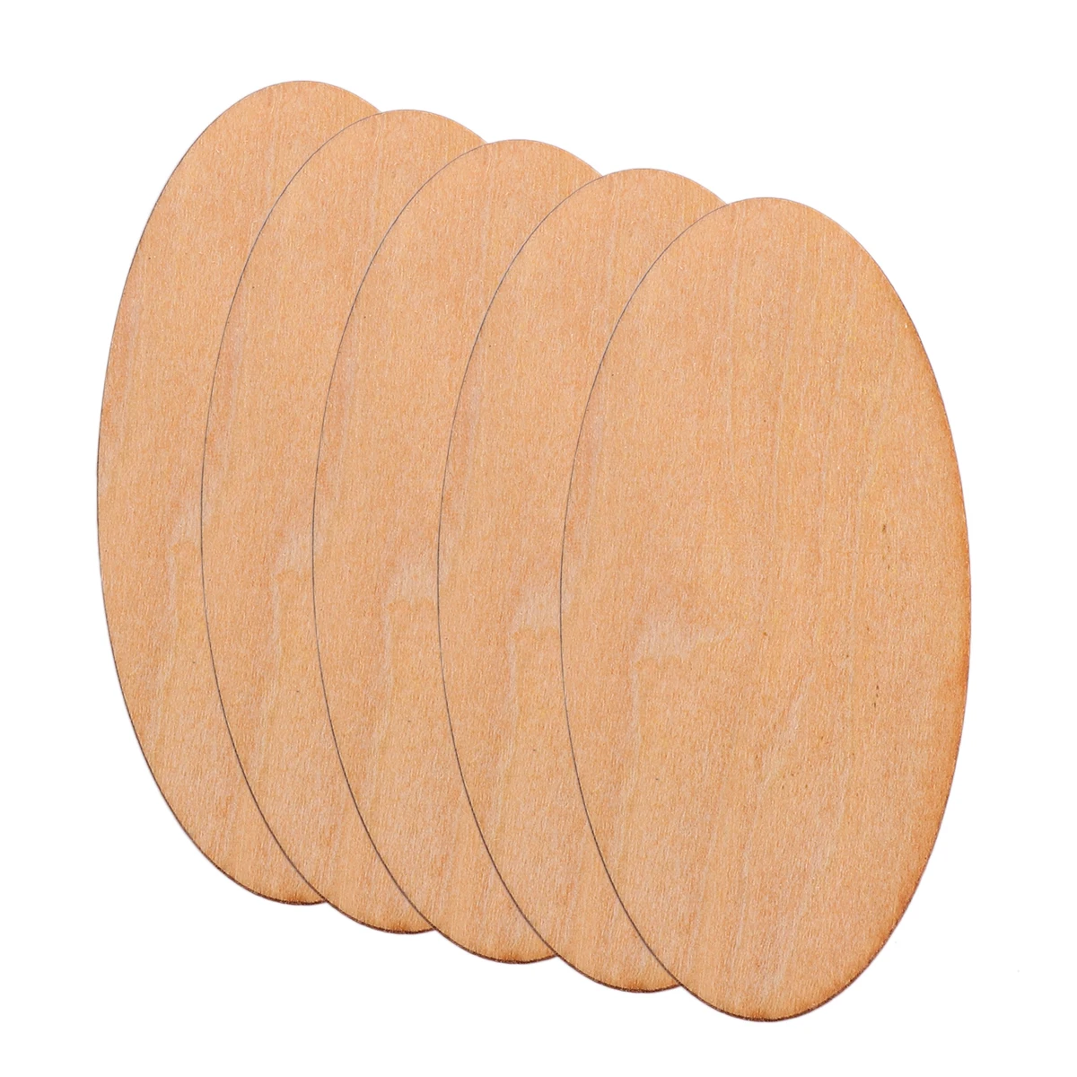 

60 Pcs Wooden Basswood Ovals Unfinished Ornaments for Crafts Christmas Kids Blanks Decorations DIY Projects Painting Pieces