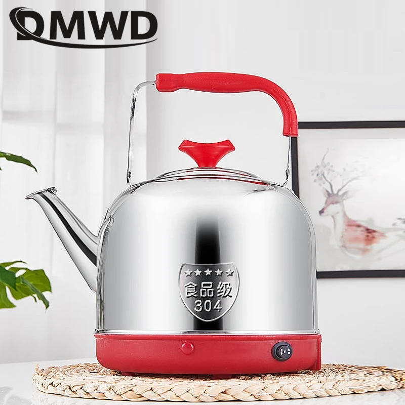 DMWD 5/6/7L ไฟฟ้าเกรด304สแตนเลสสตีลเครื่องทำน้ำอุ่นแบบพกพาหม้อไอน้ำความร้อนหม้ออัตโนมัติ Keep Warm