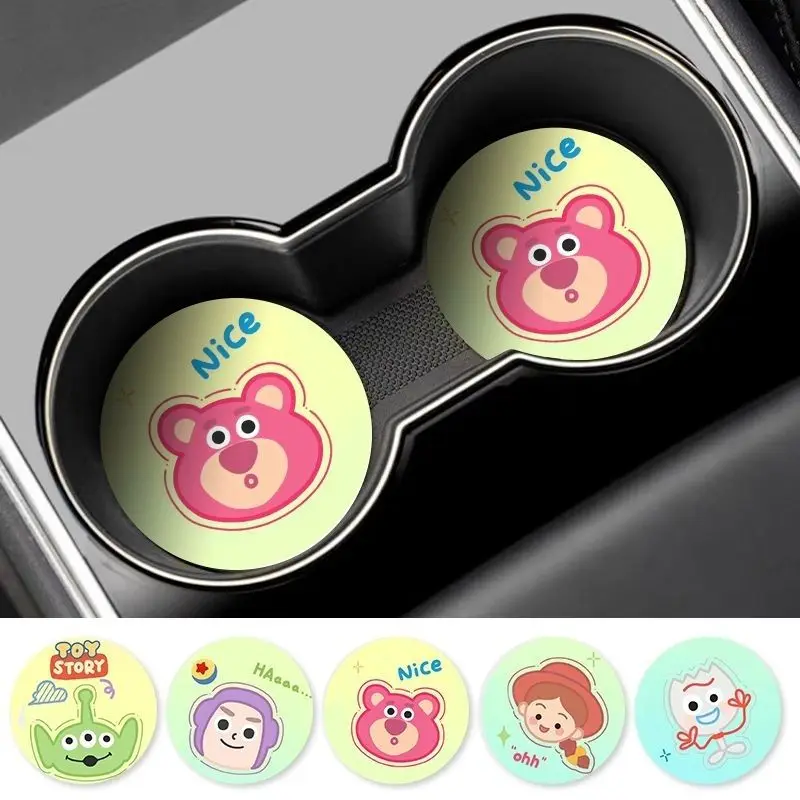 Cute Disney Buzz Lightyear personalized creative cartoon men and women car anti-slip coaster accessories animation peripherals