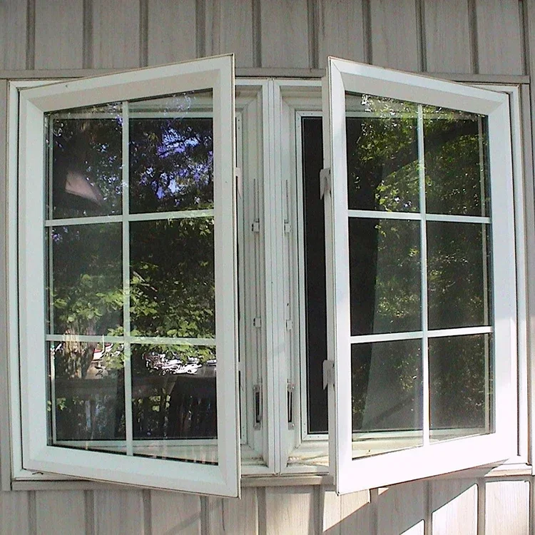 'for Hot Sale Aluminum Thermal Break Profile Double Inside Grill American Style Casement Window for Apartment Prefab House