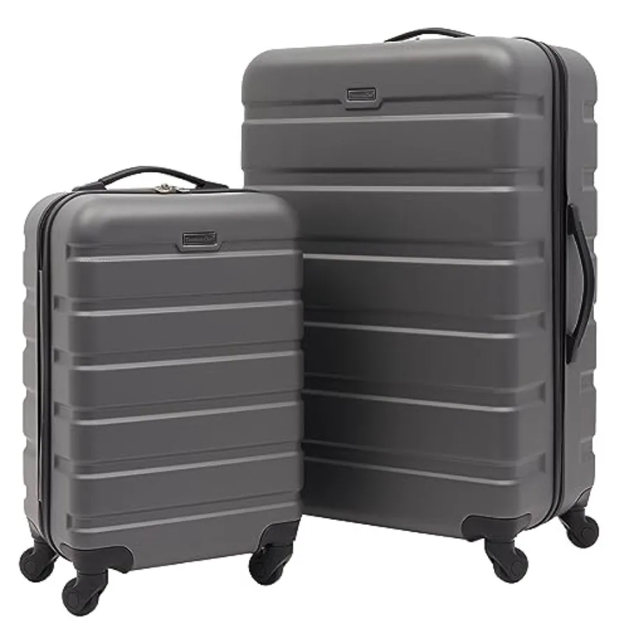 

Travelers Club Harper Luggage Charcoal 2 Piece Set for Business and Leisure Travel Durable Polycarbonate Material Sleek Dark Gr