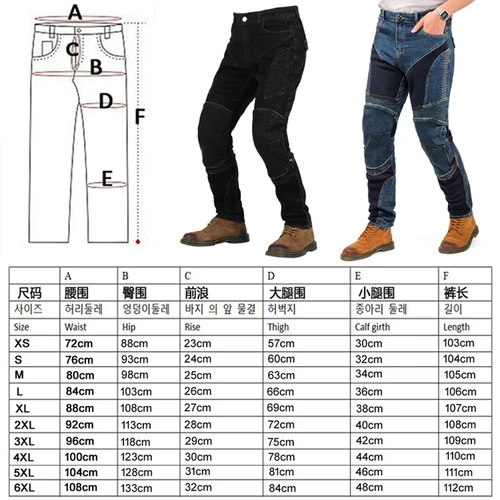 Imagen 2 del producto Pantalones vaqueros de Kevlar para motocicleta, protección con agujeros de ventilación, pantalones de Moto para hombre, equipo de equitación transpirable para las cuatro estaciones TZ 032
