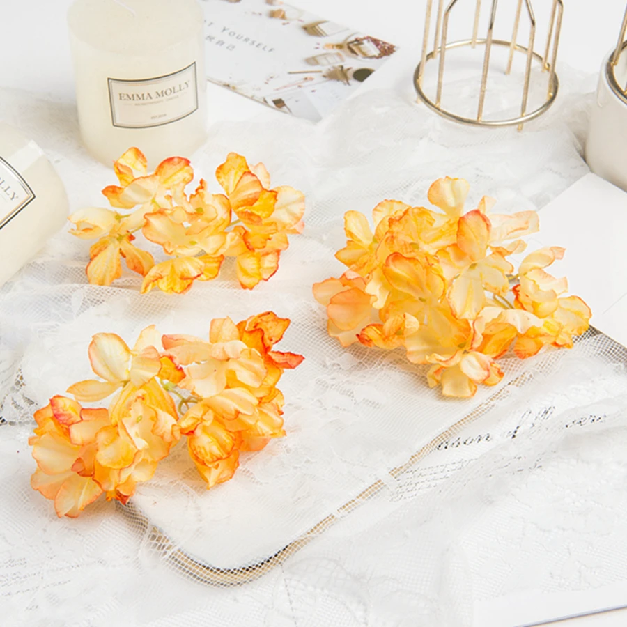 Künstliche Blume Seidenhortensie Hochzeitsbrautstrauß Kränze DIY Geschenkbox Arrangement Heimvase Tisch Gartendekoration Wanddekoration – Detail 10