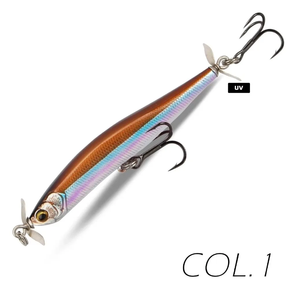 80mm Length Sinking Pencil Lure 9.7g Weight Spinnerbait Design Propeller Bait Wobbler Action Propeller Blade
