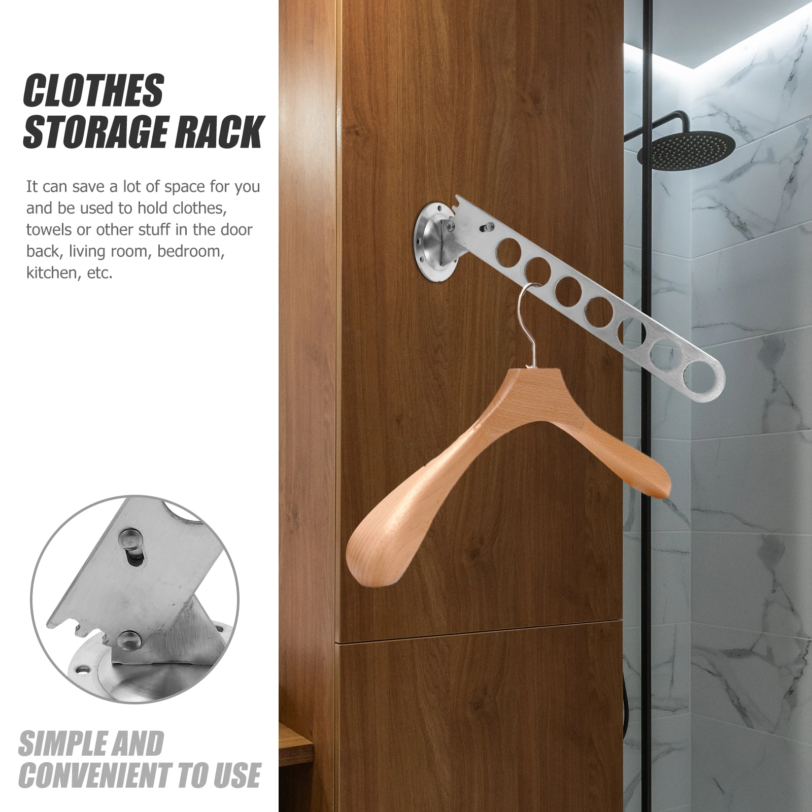 

Wall-mounted Clothes Rack Your Drying Hangers for Storage Organizer Laundry Household