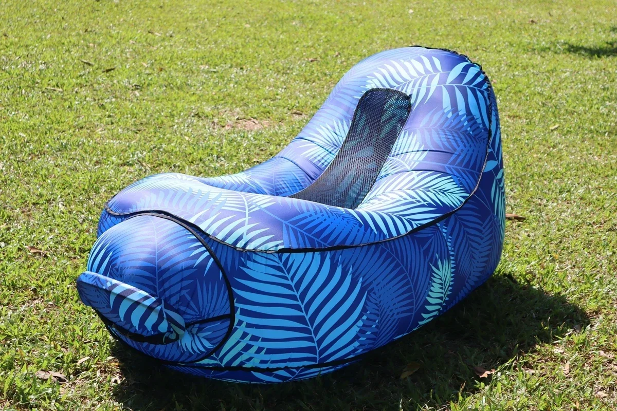 Custom Camping Air Filled Cushion Sofa Inflatable Chair Beach Swimming Inflatable Lazy Bed