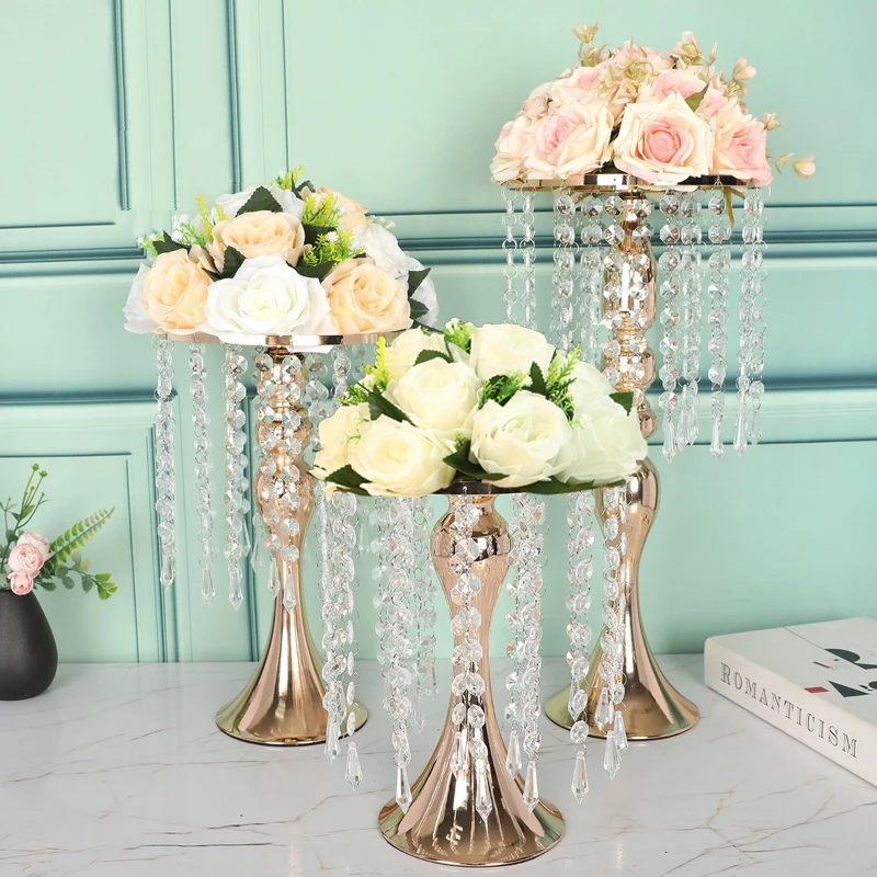 1pc Artificial Flowers Plastic Rose Ball Silk Fake Flower Floral  Wedding Birthday Party Centerpiece Table Arrangements Decor