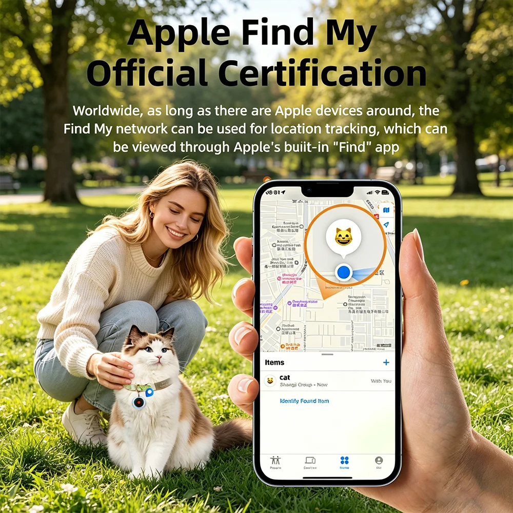 Bluetooth Anti Lost Tracker Compatible iOS Find My Global Position IP67 Waterproof 80dB Buzzer Key Pet Wallet Locator