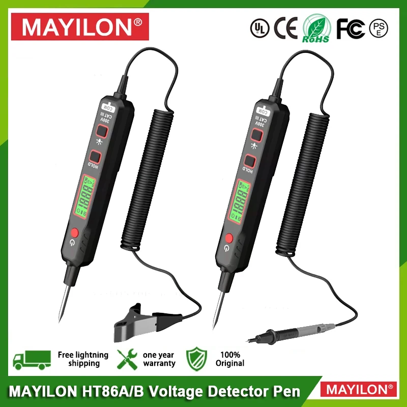 MAYILON Voltage Detector Pen HT86A HT86B Automobile Car Wiring Fault Fuse Diagnostic Circuit Tester Probe Electrical Test Pencil