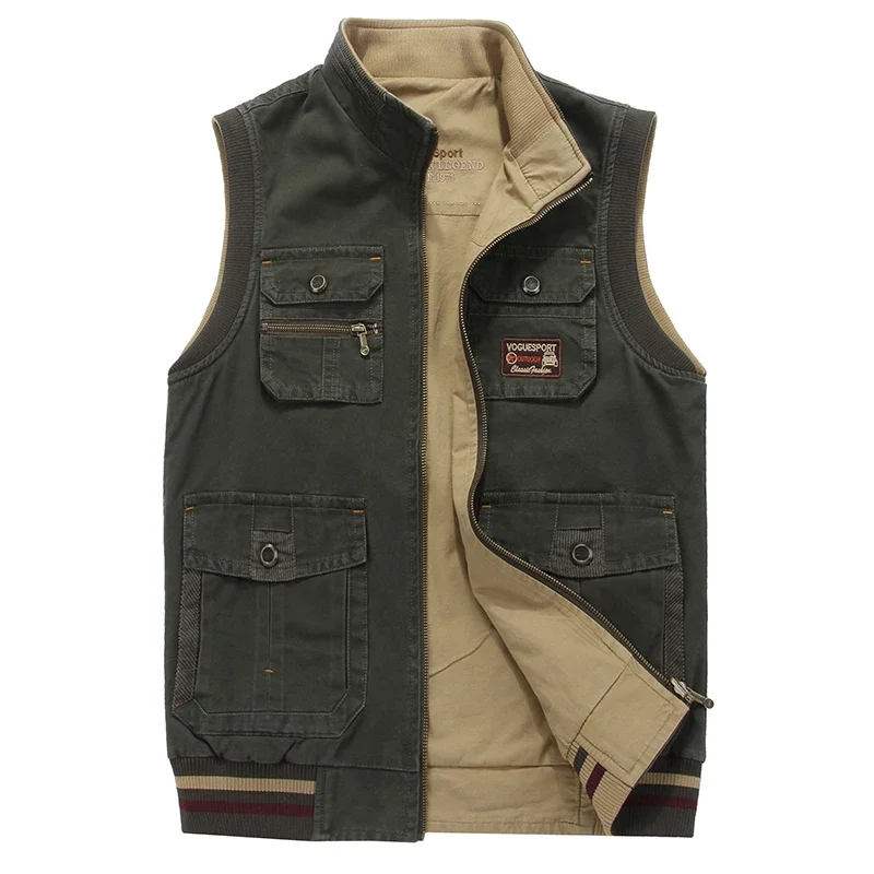 Autumn Men Military CLothing Waistcoat Tactical Many Pockets Vest Sleeveless Jacket Plus Size 6XL 8XL Big Male Travel Coat