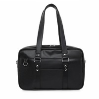 Janpan Student JK Handbag Waterproof PU Leather Single Shoulder Uniform Bag for Men Women Official Document Commuter Backpack
