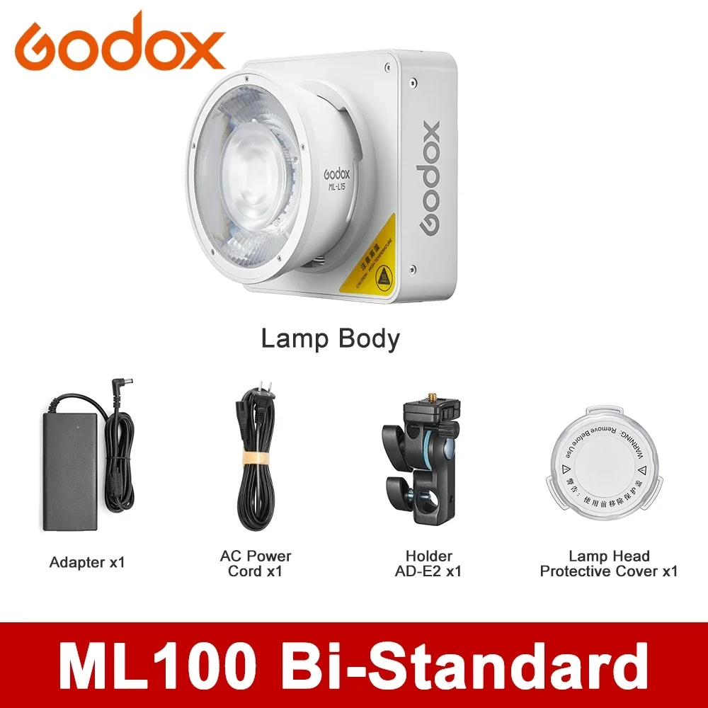 

Godox ML100Bi Bi-Color LED Light 120W Onboard & App Control Portable Photography Lamp for Video Recording Live Streaming