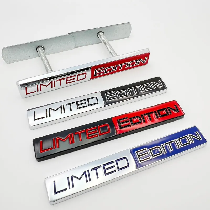 새로운 디자인 3D 금속 한정판 전면 그릴 배지 후면 트렁크 엠블럼 펜더 스티커 바디 데칼 자동차 액세서리