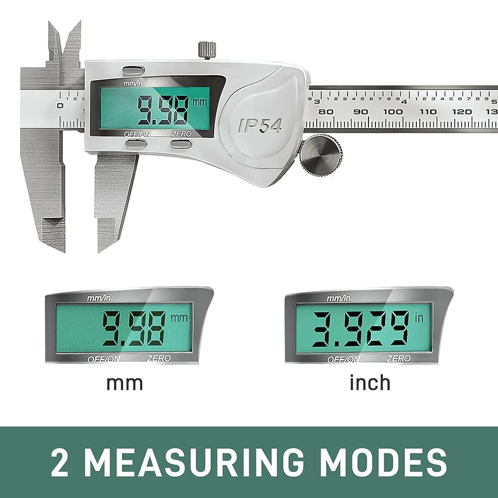 150/200/300 mm Electronic Digital Vernier Calipers IP54 Water Resistant Measuring Tool Waterproof Stainless Steel Caliper