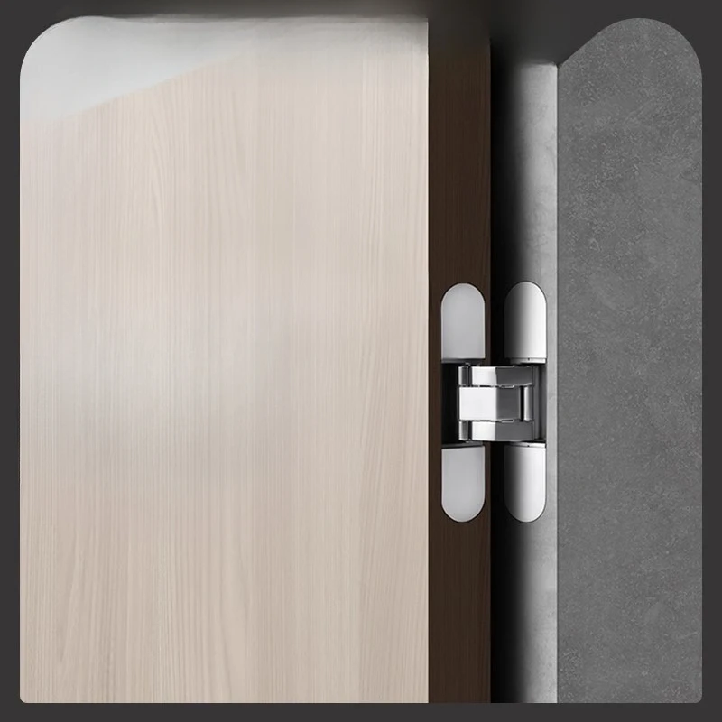 Invisible door hinge, three-dimensional adjustable wooden door, concealed door with inner and outer opening, concealed folding,