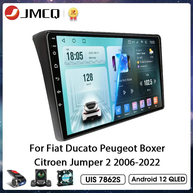 Per Fiat Ducato Peugeot Boxer Citroen Jumper 2 2006-2022 autoradio Android 12 2din Multimedia Player Auto Carplay GPS Head Unit