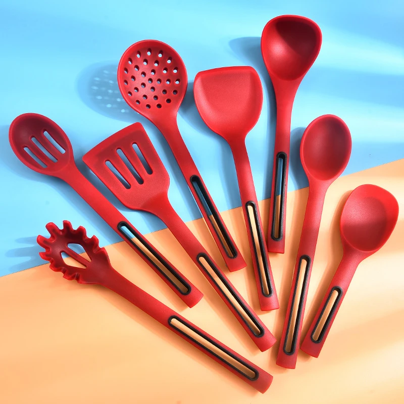 

Silicone Kitchenware Non-Stick Kitchen Cooking Utensils Lightweight Design Kitchen Gadgets Non-Stick Lightweight