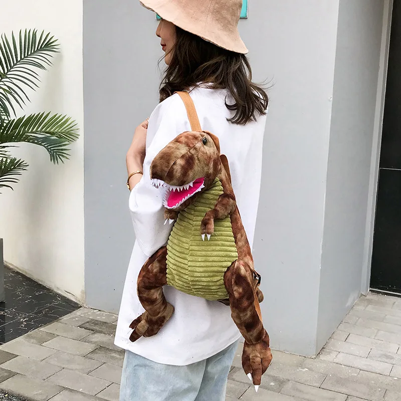 43cm Kawaii Dinosaur Backpacks Kindergarten Kids Plush Dragon Backpack Soft Stuffed Animals Toys Bag for Children Birthday Gifts