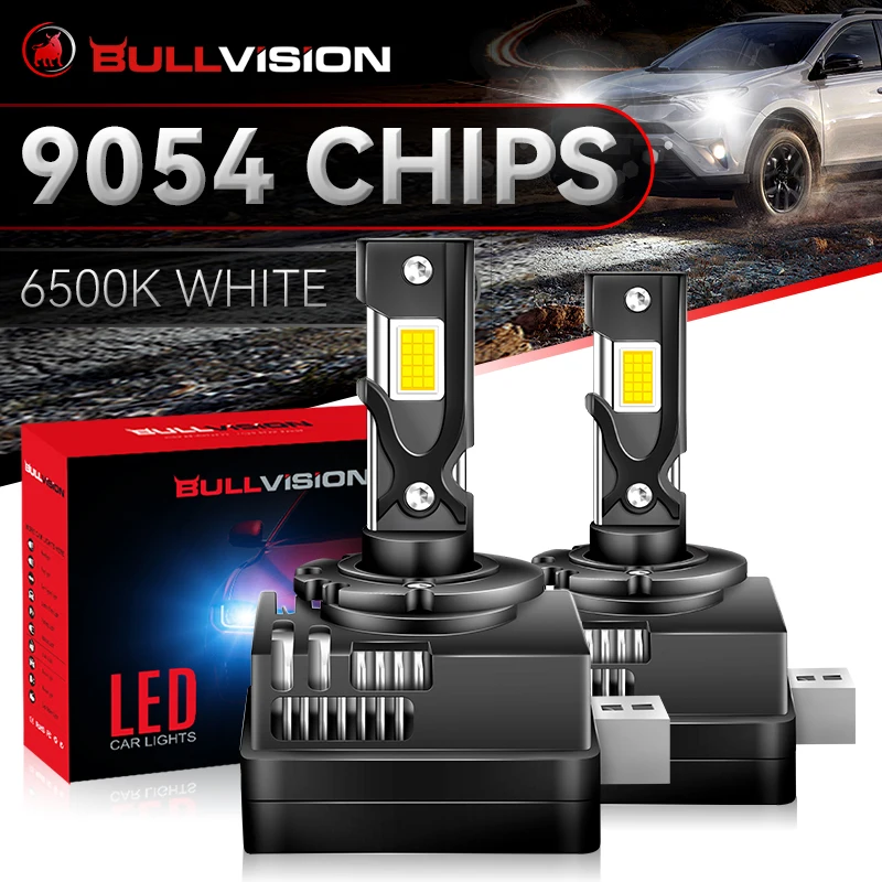 

Dualvision D3S Светодиодный светильник Canbus HID D1S D2S D4S D1R D2R D3R D4R Автомобильные фары 9054 CSP Chips 6500K 1: 1 Автомобильная лампа Plug&Play 12 В