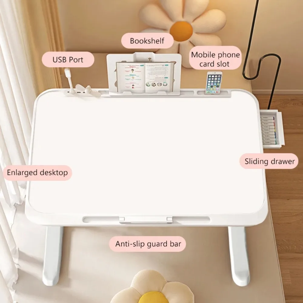 Foldable Laptop Table Adjustable Liftable Laptop Dormitory Student Desk Simple Home Children Study Desks Office Small Desk Board