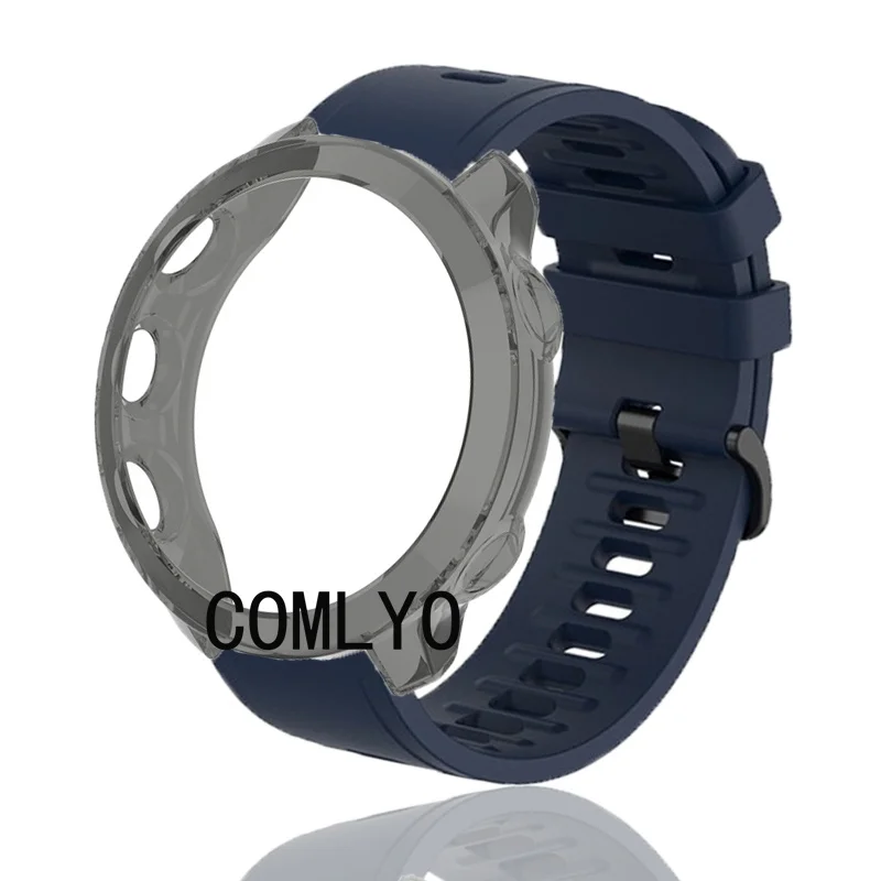 

For Garmin Forerunner 55 Watch Protective Case Cover Protector Shell Forerunner55 Strap Silicone Soft Bracelet Band